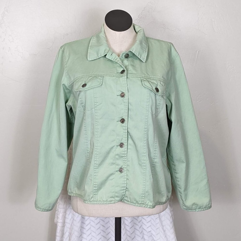 Orvis Size XL Light Green 100% Cotton Jacket